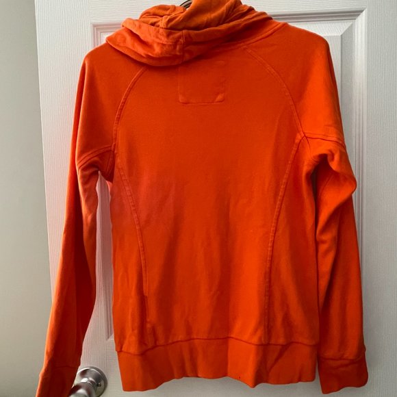 Scoop neck, neon orange hoodie - Picture 3 of 3